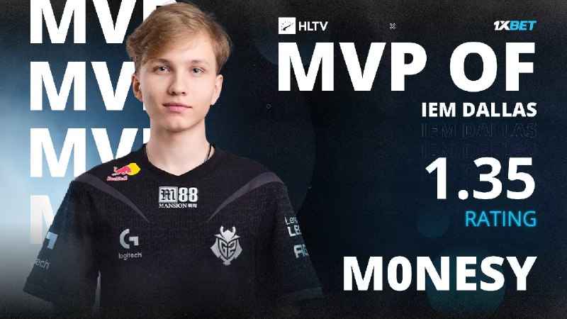 G2夺得IEM达拉斯站2024 冠军！m0NESY夺得达拉斯站MVP！上帝总会眷顾那些酬勤的少年们