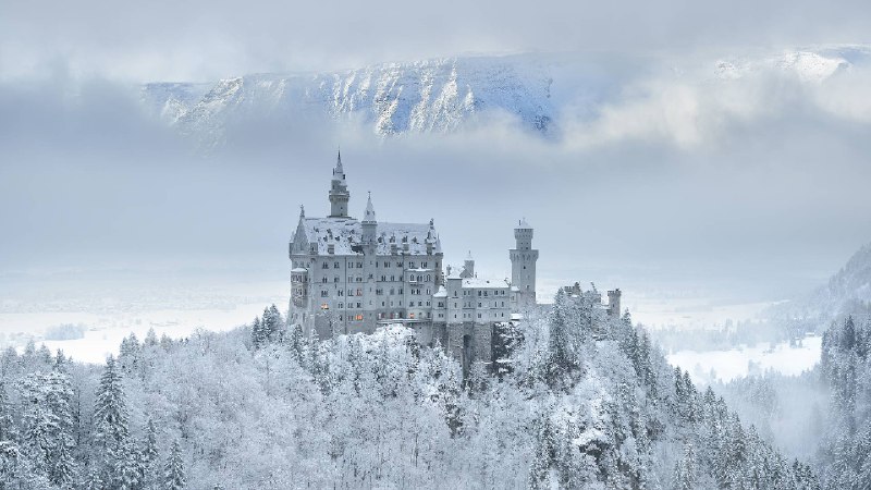 新天鹅堡，巴伐利亚州，德国 (© www.fredconcha.com @ All Rights Reserved/Getty Images)via Bing每日壁纸